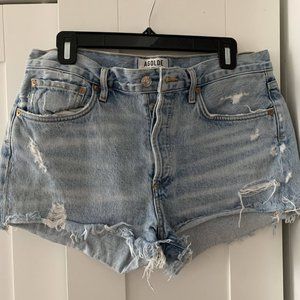 AGolde Parker Cut-off Short Size 29 in Freewheeling blue